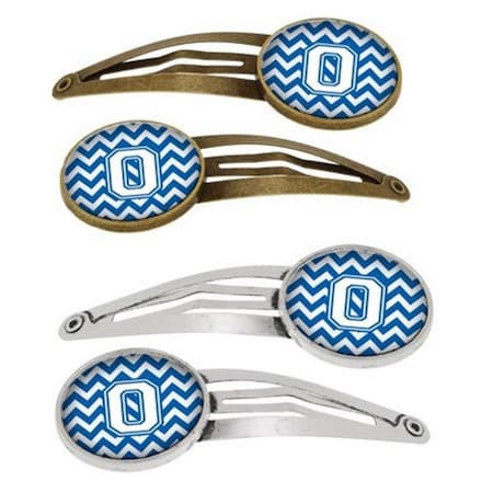 Carolines Treasures Letter O Chevron Blue and White Barrettes Hair Clips CJ1045-OHCS4